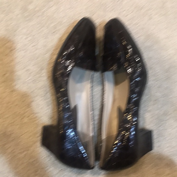 George Women’s Brown Faux Alligator Loafer Style Block 2 inch Heel Shoes-Size 8 - Picture 4 of 6